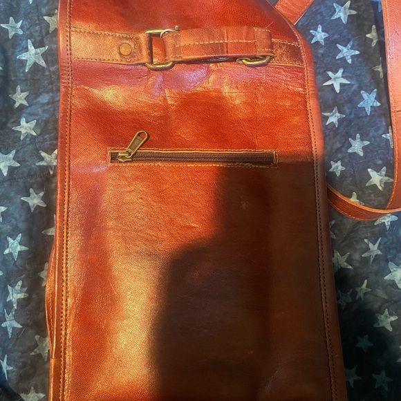 Leather Messenger Bag Vintage Laptop Crossbody Bag Satchel - Picture 4 of 5